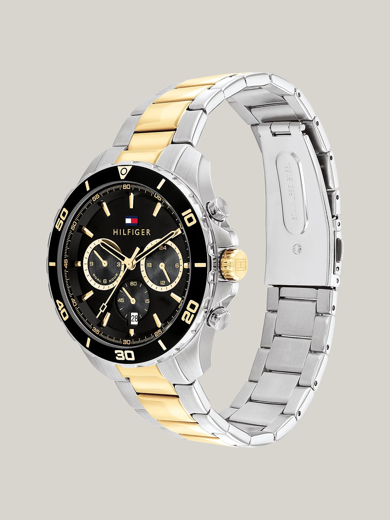 Tommy Hilfiger Sporthorloge Met Schakelband En Tweekleurig Design